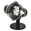 Emos DCPC03 LED Dekorativer Projektor - Flocken 4W | IP44 - weiß, rotierendes Licht, schwarz