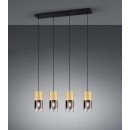 Trio 310600454 Hängende Deckenleuchte Robin 4x28w | E27 | IP20 - einstellbare Höhe, Messing