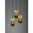 Trio 310630354 Hängende Deckenleuchte Robin 3x28W | E27 | IP20 - einstellbare Höhe, Messing