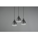 Trio 310730332 3x40w Hängende Deckenleuchte Henley | E27 - einstellbare Höhe, Holz, schwarz