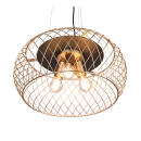 Trio 311100308 Pendel-Deckenleuchte Tamil 3x40W | E27 - höhenverstellbar, Messing