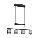 Trio 311400432 Pendelleuchte Burton 4x28W | E14 - höhenverstellbar, weiß, schwarz