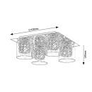 Rabalux 3115 Deckeneinbauleuchte Duchess 4x40W | G9 - Chrom