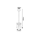 Rabalux 3118 Deckenleuchte Cardamom 1x40W | E14 - rauchige, silberne Eiche