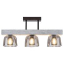 Rabalux 3119 Deckenleuchte Cardamom 3x40W | E14 - rauchige, silberne Eiche