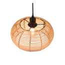 Trio 312200136 Pendelleuchte Inga 1x40W | E27 - höhenverstellbar, schwarz, natur
