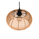 Trio 312200136 Pendelleuchte Inga 1x40W | E27 - höhenverstellbar, schwarz, natur