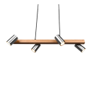 Trio 312490407 Deckenleuchte Marley 4x35W | GU10 - Holz, Nickel matt