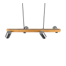 Trio 312490407 Deckenleuchte Marley 4x35W | GU10 - Holz, Nickel matt