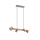 Trio 312490407 Deckenleuchte Marley 4x35W | GU10 - Holz, Nickel matt