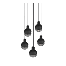 Trio 313100532 hängende Deckenleuchte Mela 5x25W | E14 - höhenverstellbar, schwarz