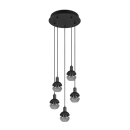 Trio 313100532 hängende Deckenleuchte Mela 5x25W | E14 - höhenverstellbar, schwarz