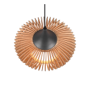 Trio 315900142 hängende Deckenleuchte Colino 1x40W | E27 - höhenverstellbar, anthrazit, natur