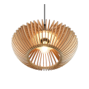 Trio 315900142 hängende Deckenleuchte Colino 1x40W | E27 - höhenverstellbar, anthrazit, natur