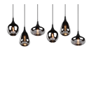Trio 317000632 Pendelleuchte Lumina 6x40W | E14 - höhenverstellbar, schwarz, chrom