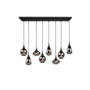Trio 317000832 Pendelleuchte Lumina 8x40W | E14 - höhenverstellbar, schwarz, chrom