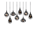 Trio 317000832 Pendelleuchte Lumina 8x40W | E14 - höhenverstellbar, schwarz, chrom