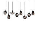 Trio 317000832 Pendelleuchte Lumina 8x40W | E14 - höhenverstellbar, schwarz, chrom