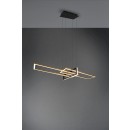 Trio 320310308 LED Hängende Deckenleuchte Salinas 1x34w | SMD | 4200lm | 3000k - 3-Phasen-Dimmen, Messing, schwarz