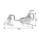 Rabalux 3208 Badleuchte Antoine 2x40W | E14 | IP44 - Chrom