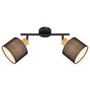 Rabalux 3245 Spotleuchte Miguel 2x40W | E14 - schwarz, Holz