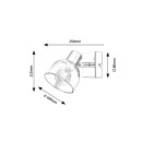 Rabalux 3249 Wandstrahler Tarien 1x40W | E14 - Chrom, Rauch