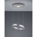 TRIO 325710207 LED Pendelleuchte Logan 1x45W | 4000L | 3000K | IP20 - 3-Phasen-dimmbar, höhenverstellbar, Nickel