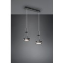 Trio 326510242 LED Hängende Deckenleuchte Franklin 2x9w | 2100lm | 3000K - 3-Phasen-Dimmen, einstellbare Höhe, Anthrazit
