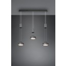 Trio 326510342 LED Hängende Deckenleuchte Franklin 3x9w | 3150lm | 3000K - 3-Phasen-Dimmen, einstellbare Höhe, Anthrazit