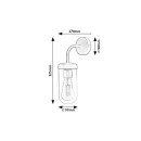 Rabalux 3309 Außenwandleuchte Yago 1x60W | E27 | IP44 - Chrom