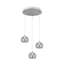 Trio T331630306 LED Pendelleuchte FLYNT  | 8W integrierte LED-Quelle | 3x880lm | 2300+3000+4000K | Seilleuchte | Trio - SwitchDimmer | chrom | klar