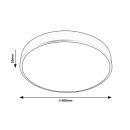 Rabalux 3317 LED-Deckenleuchte Tesie 1x60w | 5000lm | 3000-6000K - Dimmbare, Fernbedienung, Timer, Nacht Übernachtung, Stellar-Effekt, Silber, weiß