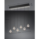 Trio 337010607 LED Pendelleuchte ROMEO | 7W integrierte LED-Quelle | 700lm | 2300+3000+4000K | verstellbar