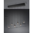 Trio 337010632 LED Pendelleuchte ROMEO | 7W integrierte LED-Quelle | 700lm | 2300+3000+4000K | verstellbar