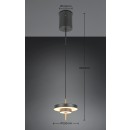 Trio T340210180 LED Pendelleuchte KEATON | 10W integrierte LED-Quelle | 1x1200lm | 2300+3000+4000K | Trio - SwitchDimmer | schwarz | gold
