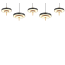 Trio T340210580 LED Pendelleuchte KEATON  | 50W integrierte LED-Quelle | 1x5900lm | 2300+3000+4000K | Seilleuchte | Trio - SwitchDimmer | schwarz | gold