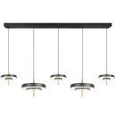 Trio T340210580 LED Pendelleuchte KEATON  | 50W integrierte LED-Quelle | 1x5900lm | 2300+3000+4000K | Seilleuchte | Trio - SwitchDimmer | schwarz | gold