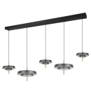 Trio T340210580 LED Pendelleuchte KEATON  | 50W integrierte LED-Quelle | 1x5900lm | 2300+3000+4000K | Seilleuchte | Trio - SwitchDimmer | schwarz | gold