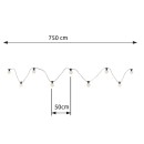Globo 34090N LED-Lichterkette Almaga 10x0,27W | 220lm | 2700K - schwarz