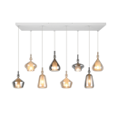 Trio T349400817 Pendelleuchte ALDEA  | 8x10W E14 | Seilleuchte | gelb | weiß | buntfarbig