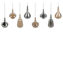 Trio T349400817 Pendelleuchte ALDEA  | 8x10W E14 | Seilleuchte | gelb | weiß | buntfarbig