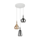 Trio T349430317 Pendelleuchte ALDEA  | 3x10W E14 | Seilleuchte | gelb | weiß | buntfarbig