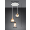 Trio T349430317 Pendelleuchte ALDEA  | 3x10W E14 | Seilleuchte | gelb | weiß | buntfarbig