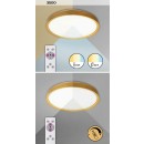 Rabalux 3500 LED-Deckenleuchte Sherwood 1x50W | 4000lm | 3000-6500K | RGB - Fernbedienung, einstellbare Lichttemperatur, Sterneneffekt, Timer, Nachtmodus, dimmbar, Holz