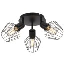 Rabalux 3536 Deckenleuchte Belano 3x40w | E27 - schwarz