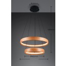 Trio 355039130 LED Pendelleuchte LYNWOOD | 37W integrierte LED-Quelle | 4300lm | 3000K | Trio - SwitchDimmer | Seilleuchte