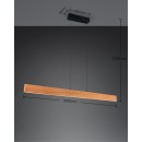 Trio 359719130 LED Pendelleuchte EDGEWOOD | 35W integrierte LED-Quelle | 4150lm | 2700-6000K | Dimmer | Seilleuchte | Fernbedienung