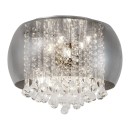Rabalux 3598 Deckenleuchte Ninelle 6x40w | G9 - Chrom, Kristall, Rauchglas