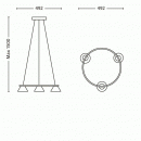 Philips 36037/06/16 LED Pendelleuchte Vendee 3x4,5W | 2700K