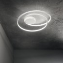 Ideal lux 365039 LED Deckenleuchte OZ  | 38W integrierte LED-Quelle | 1830lm | 3000K | schwarz